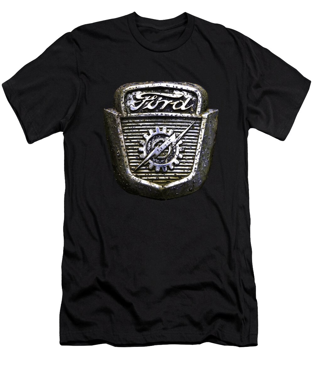 Ford T-Shirt featuring the photograph Ford Emblem by Debra and Dave Vanderlaan