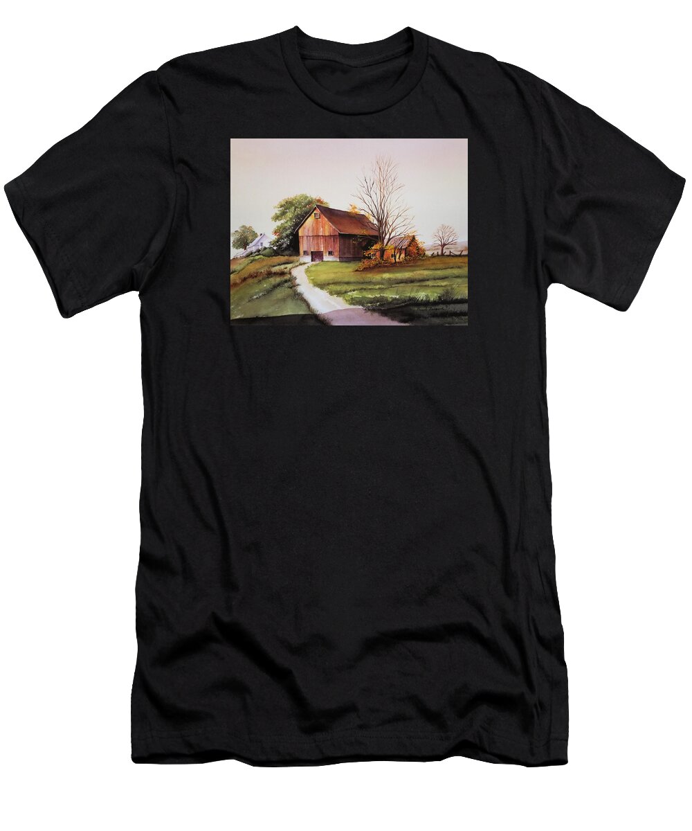 Summer T-Shirt featuring the painting Holland Patent #2 by Frank Zampardi