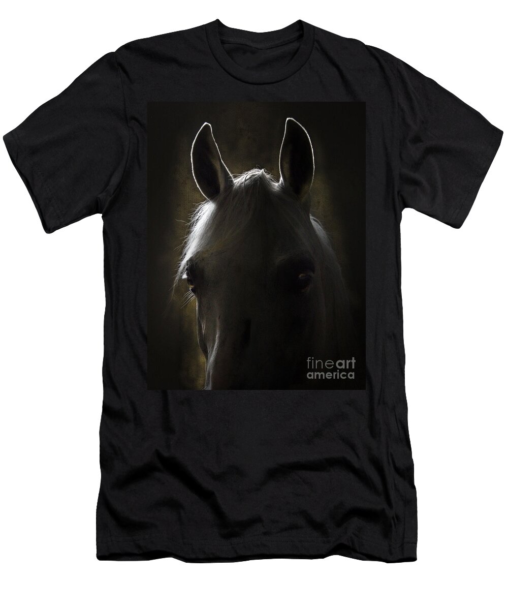 Horse T-Shirt featuring the photograph In The Stable #1 by Ang El