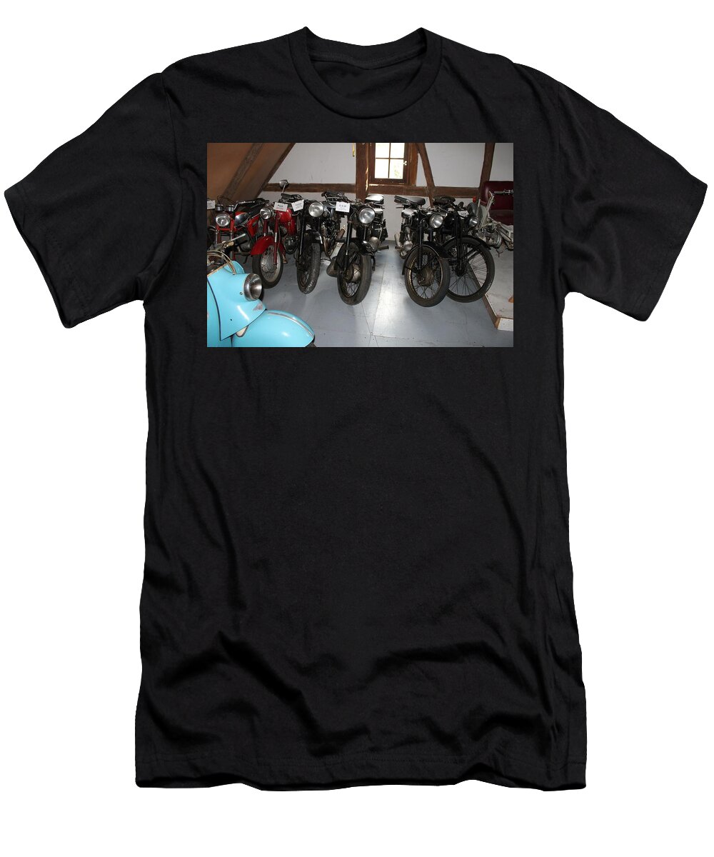 Motorcycle T-Shirt featuring the photograph Motorcycle #1 by Mariel Mcmeeking
