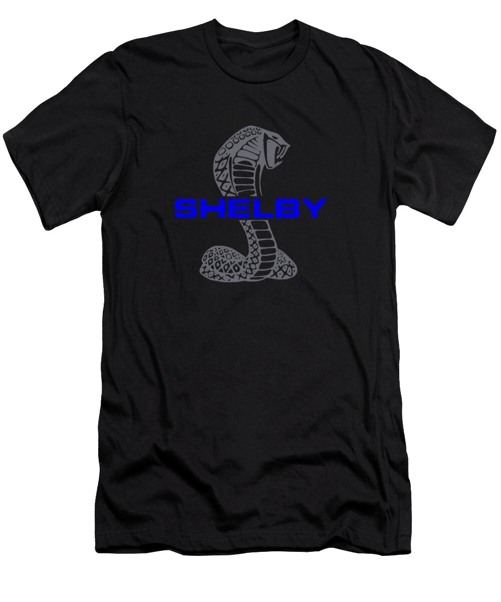 Shelby Mustang T-Shirt featuring the digital art Mustang Shelby Cobra #1 by Jerry Dyl