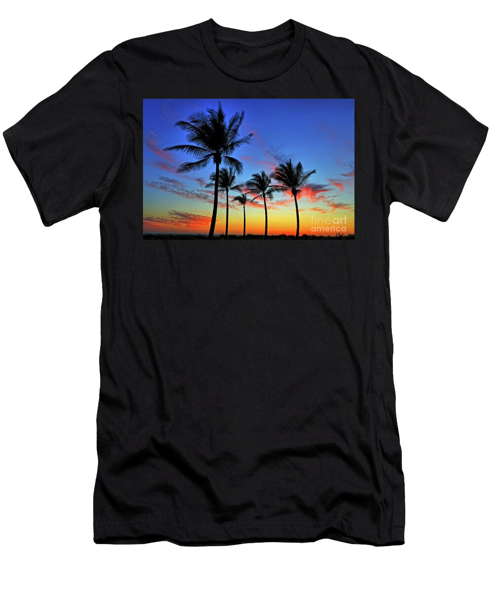 Beach T-Shirt featuring the photograph Palm Tree Skies by Scott Mahon