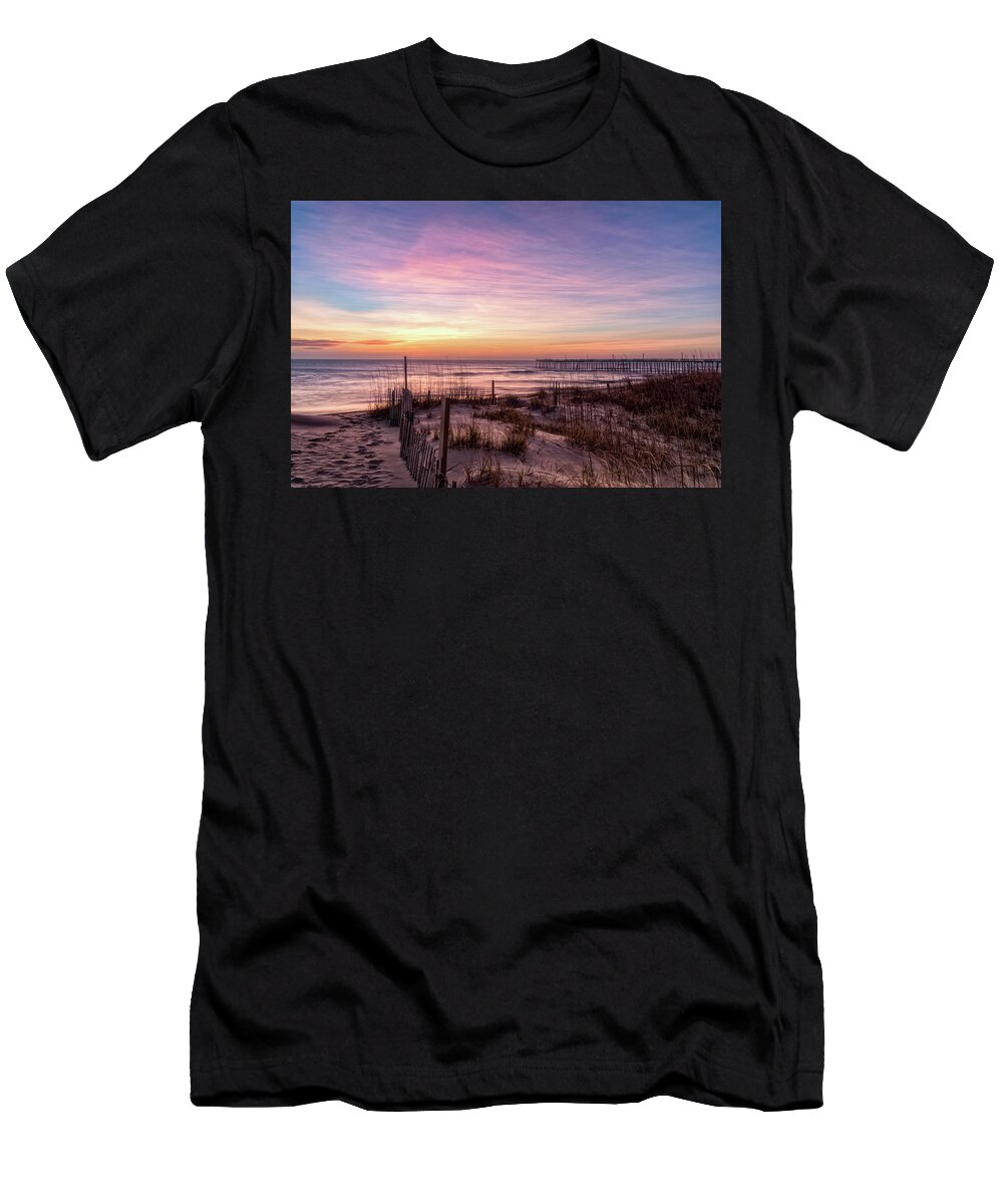 Landscape T-Shirt featuring the photograph Rodanthe Sunrise #1 by Russell Pugh