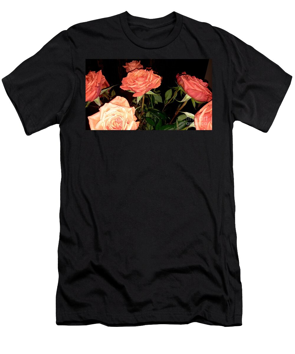Roses T-Shirt featuring the photograph Roses for holiday #1 by Oksana Semenchenko