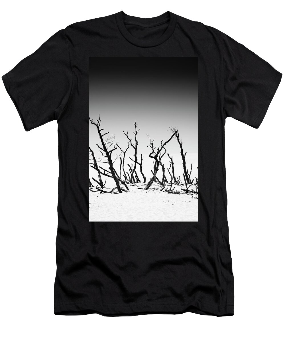 Sand T-Shirt featuring the photograph Sand Dune With Dead Trees #1 by Chevy Fleet
