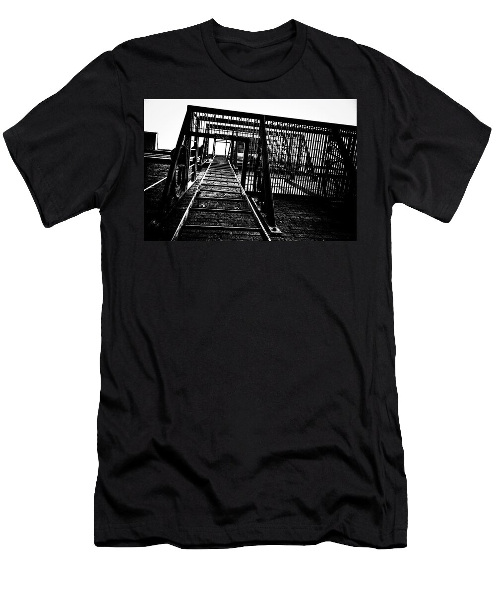 Stairs T-Shirt featuring the photograph Stairway To... #1 by Mark David Gerson