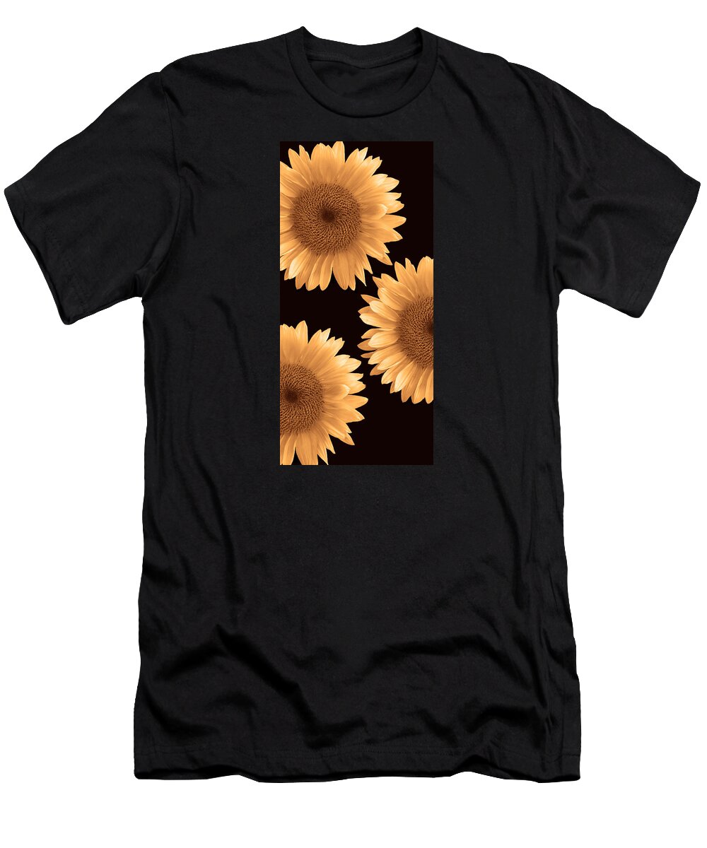 Sunflowers T-Shirt featuring the photograph Sunflower Trio #1 by Susan Rinehart