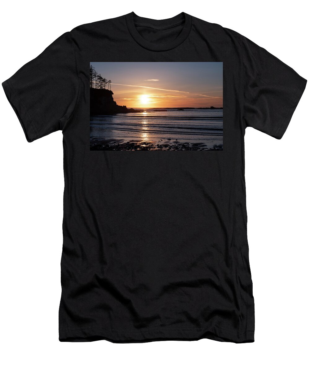 Beach T-Shirt featuring the photograph Sunset Bay Moments #2 by Steven Clark