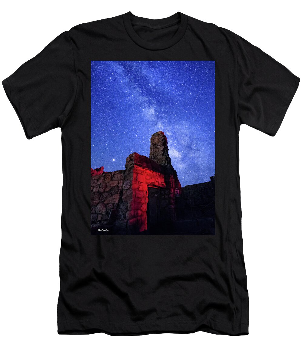 2018 T-Shirt featuring the photograph The Milky Way Over the Crest House by Tim Kathka