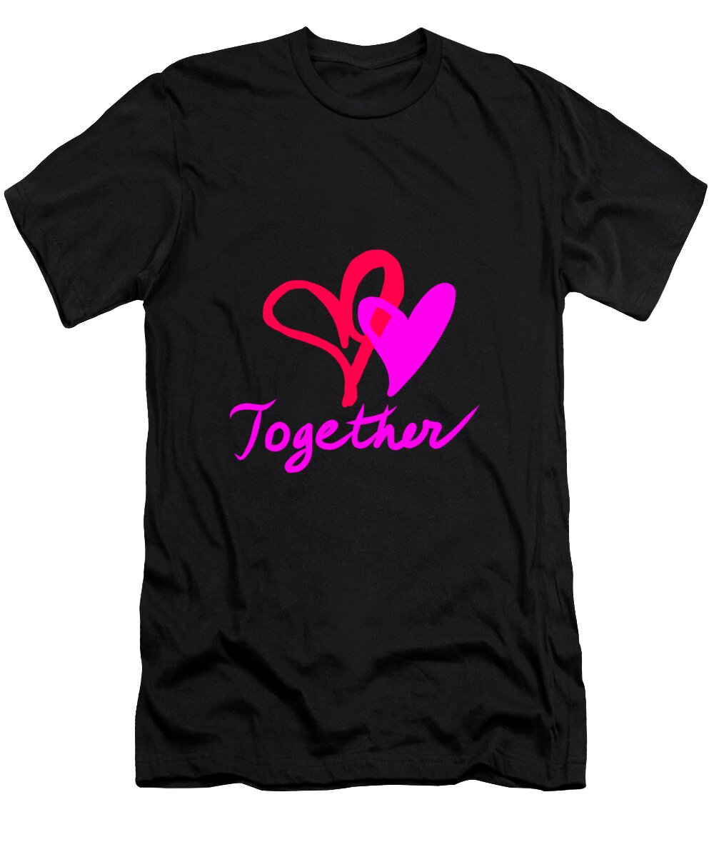 Together T-Shirt featuring the digital art Together #1 by Cristina Stefan