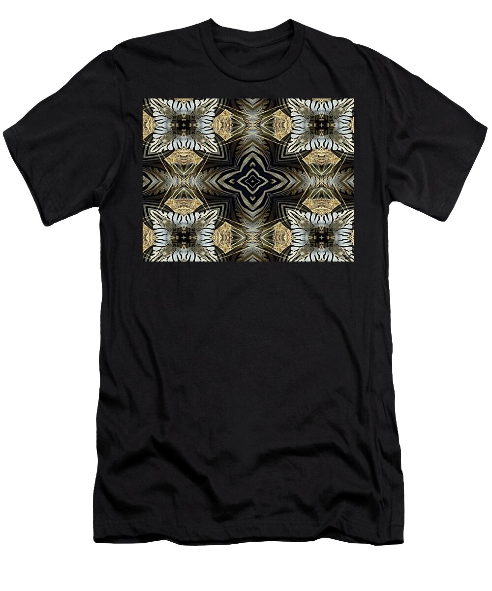Digital T-Shirt featuring the digital art Zebra V #1 by Maria Watt