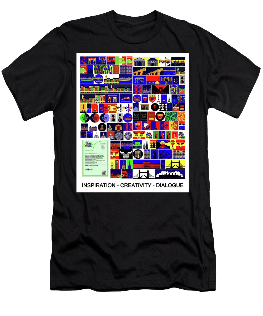  T-Shirt featuring the digital art 1000 images for download for MANUFACTURER Use by Asbjorn Lonvig