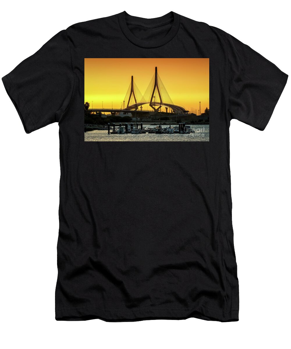 1812 T-Shirt featuring the photograph 1812 Constitution Bridge From Rio San Pedro Puerto Real Spain by Pablo Avanzini