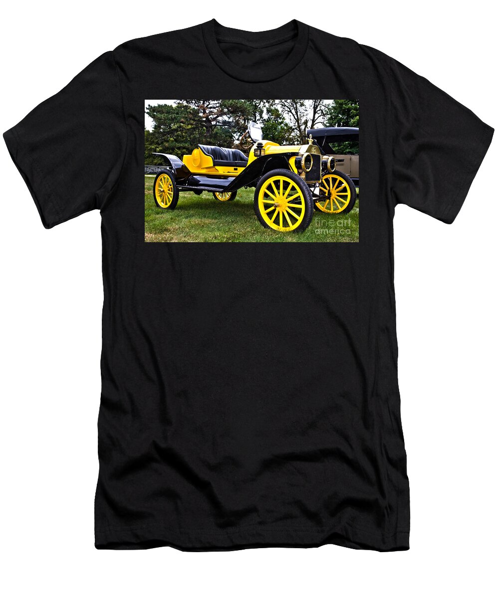 Vehicle T-Shirt featuring the photograph 1914 Ford Model T Speedster No 1 by Alan Look