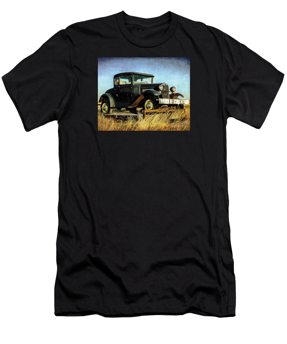 Rusty Cars T-Shirt featuring the photograph 1931 Ford Model A by John Strong