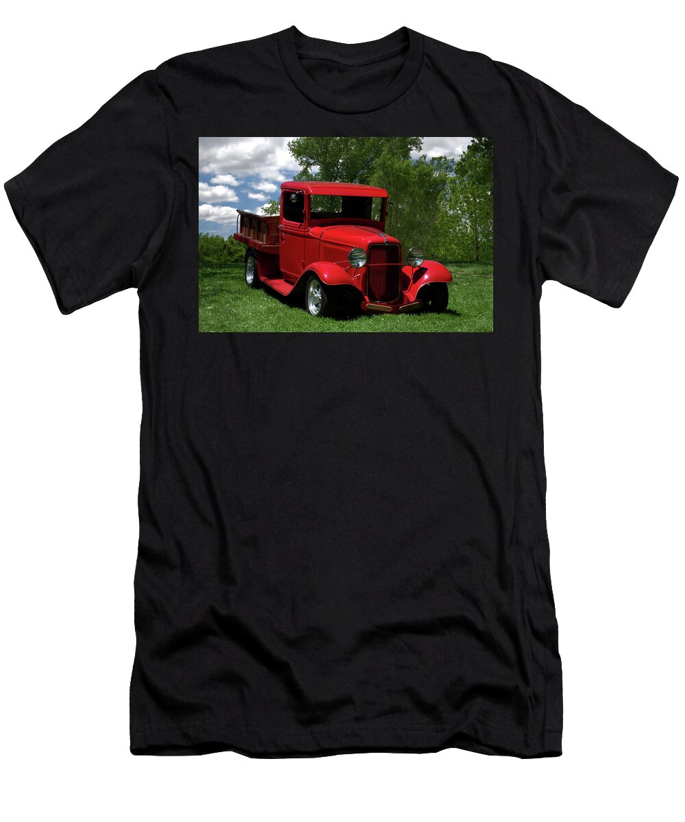 1932 T-Shirt featuring the photograph 1932 Ford Flatbed Pickup by Tim McCullough