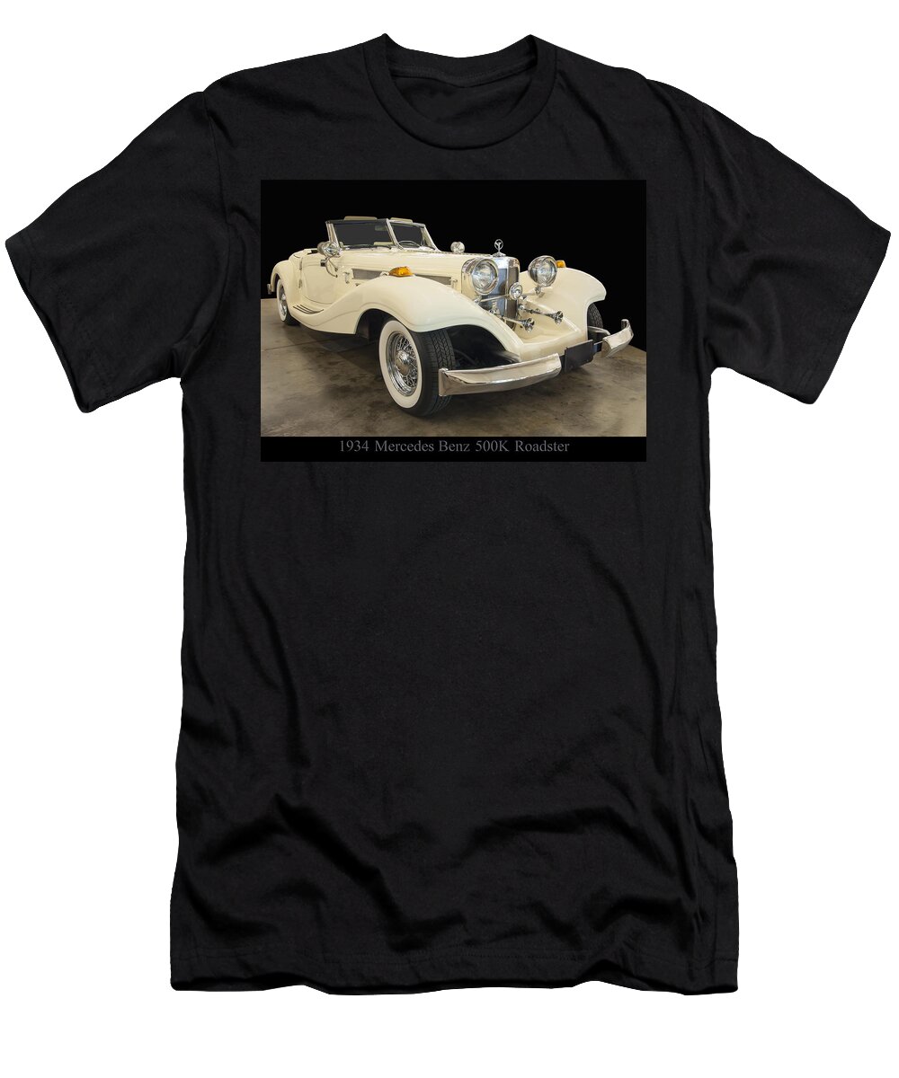 Cars Of The 1930s T-Shirt featuring the photograph 1934 Mercedes Benz 500k Roadster by Flees Photos