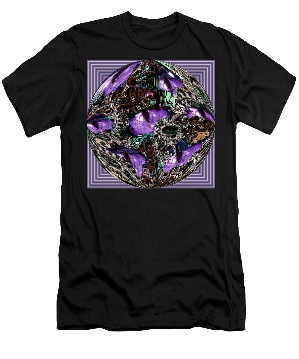 Digital Art T-Shirt featuring the digital art Abstract Steampunk #2 by Belinda Cox