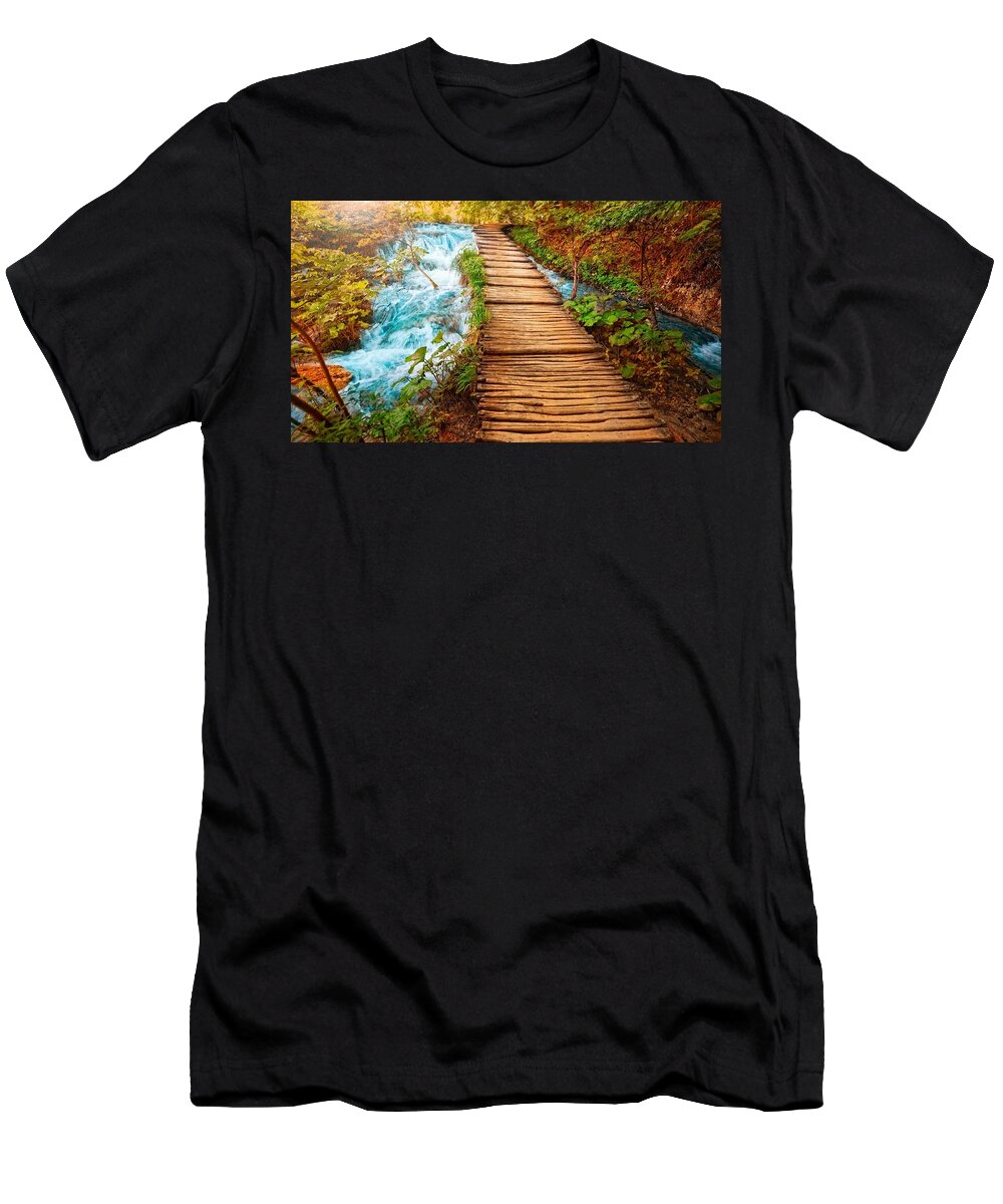 Boardwalk T-Shirt featuring the photograph Boardwalk #2 by Mariel Mcmeeking