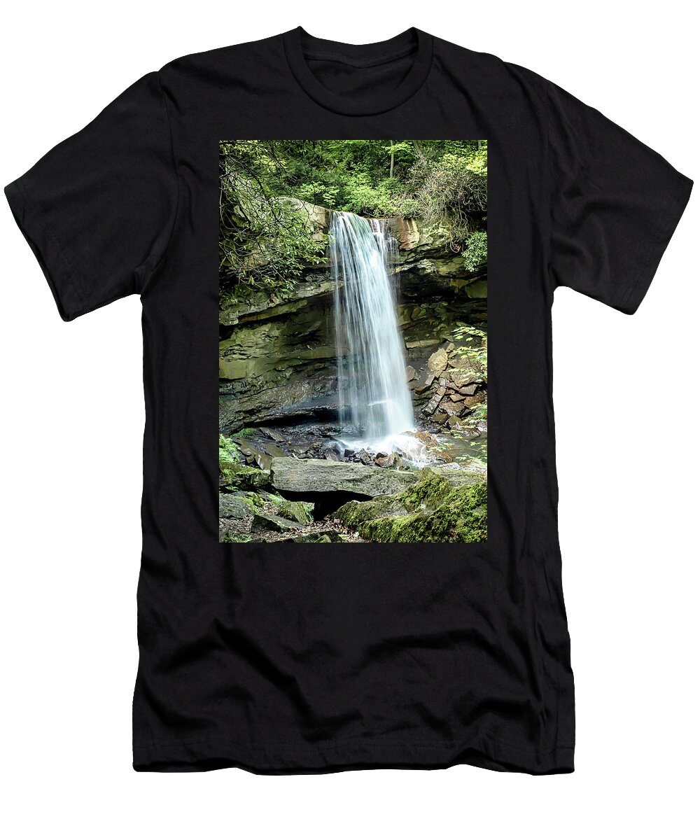 Cascade T-Shirt featuring the photograph Cucumber Falls Pennsylvania #2 by Chris Smith