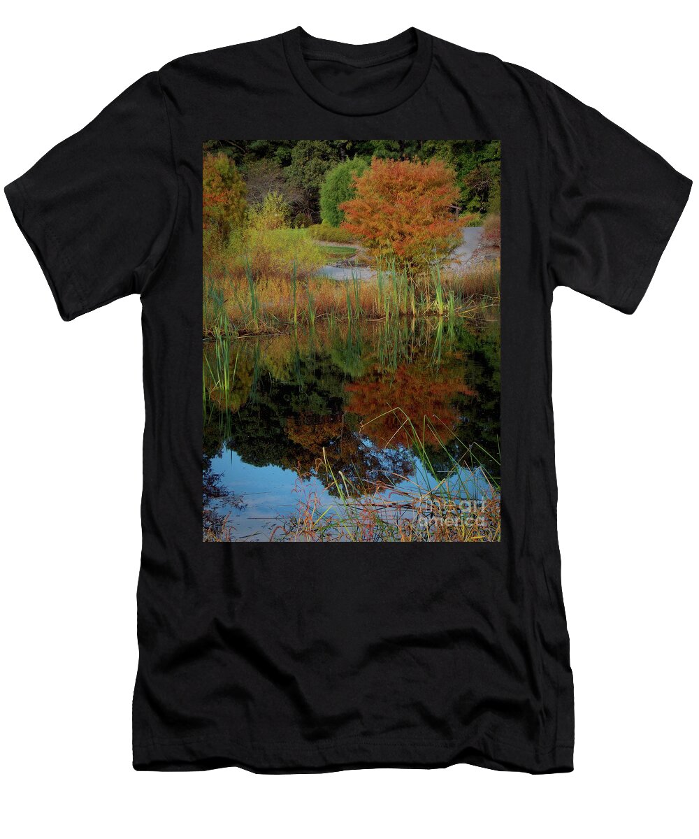 Scenic Tours T-Shirt featuring the photograph Fall Reflections #2 by Skip Willits