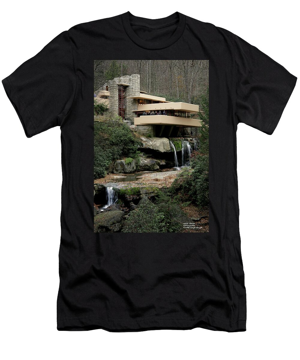 Frank Lloyd Wright T-Shirt featuring the photograph Fallingwater #2 by Mark Alesse
