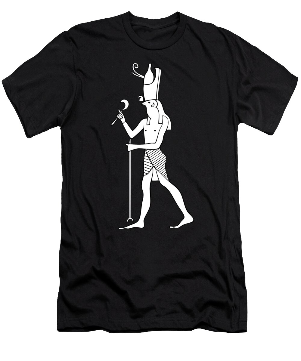 Horus T-Shirt featuring the digital art Horus - God of Ancient Egypt #2 by Michal Boubin