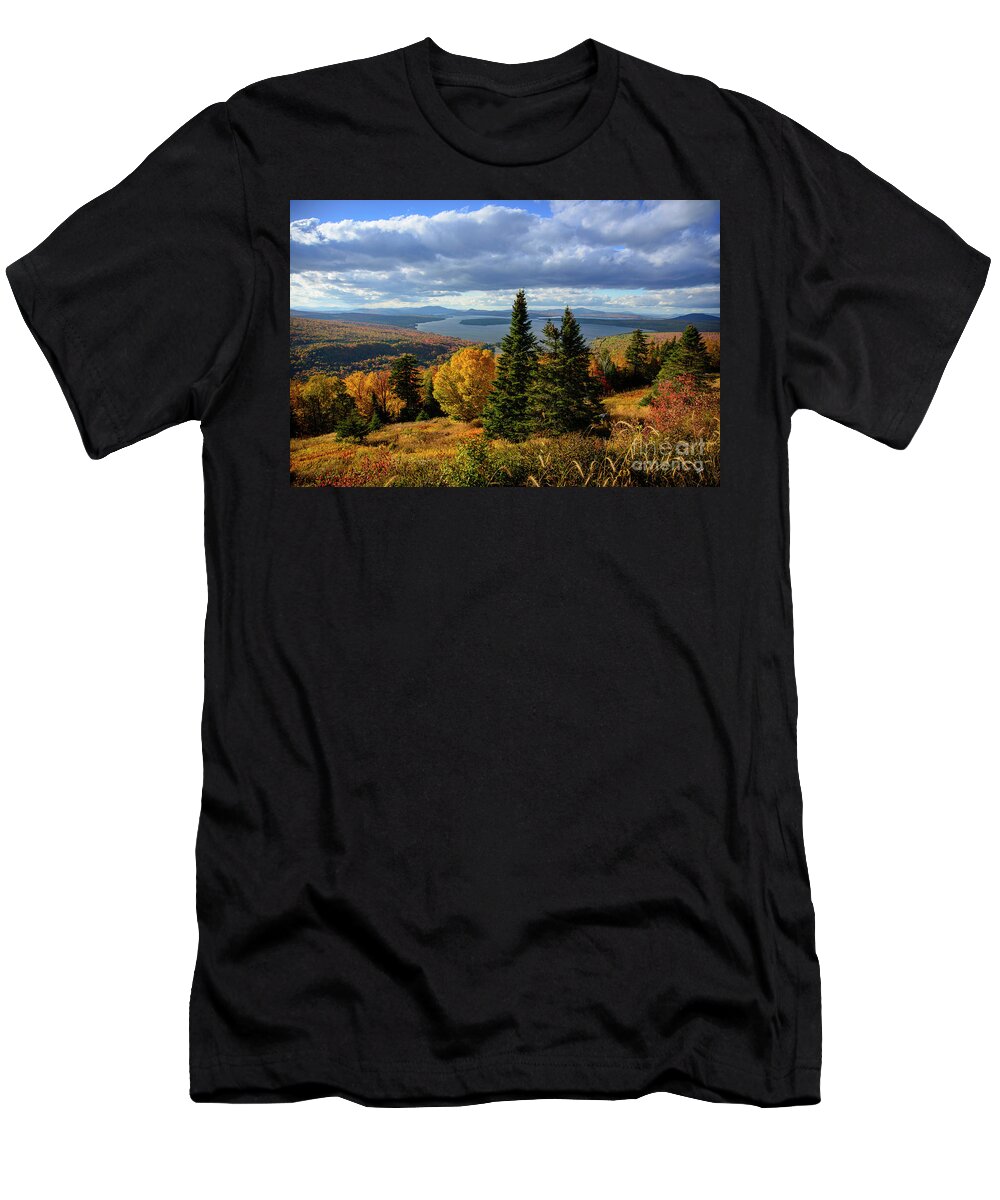 Maine T-Shirt featuring the photograph Rangeley Overlook #2 by Alana Ranney