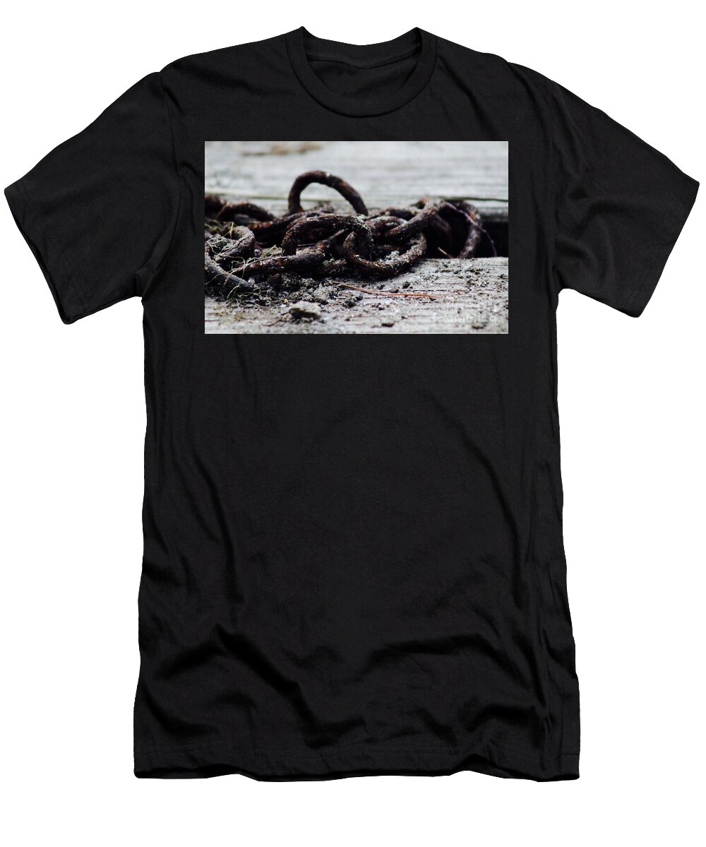 Rust T-Shirt featuring the photograph Rusty Chain by Deena Withycombe