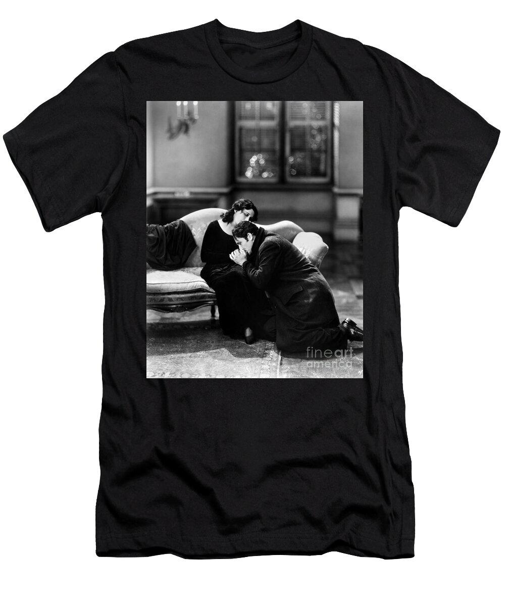 -couples- T-Shirt featuring the photograph Silent Film Still: Couples #2 by Granger