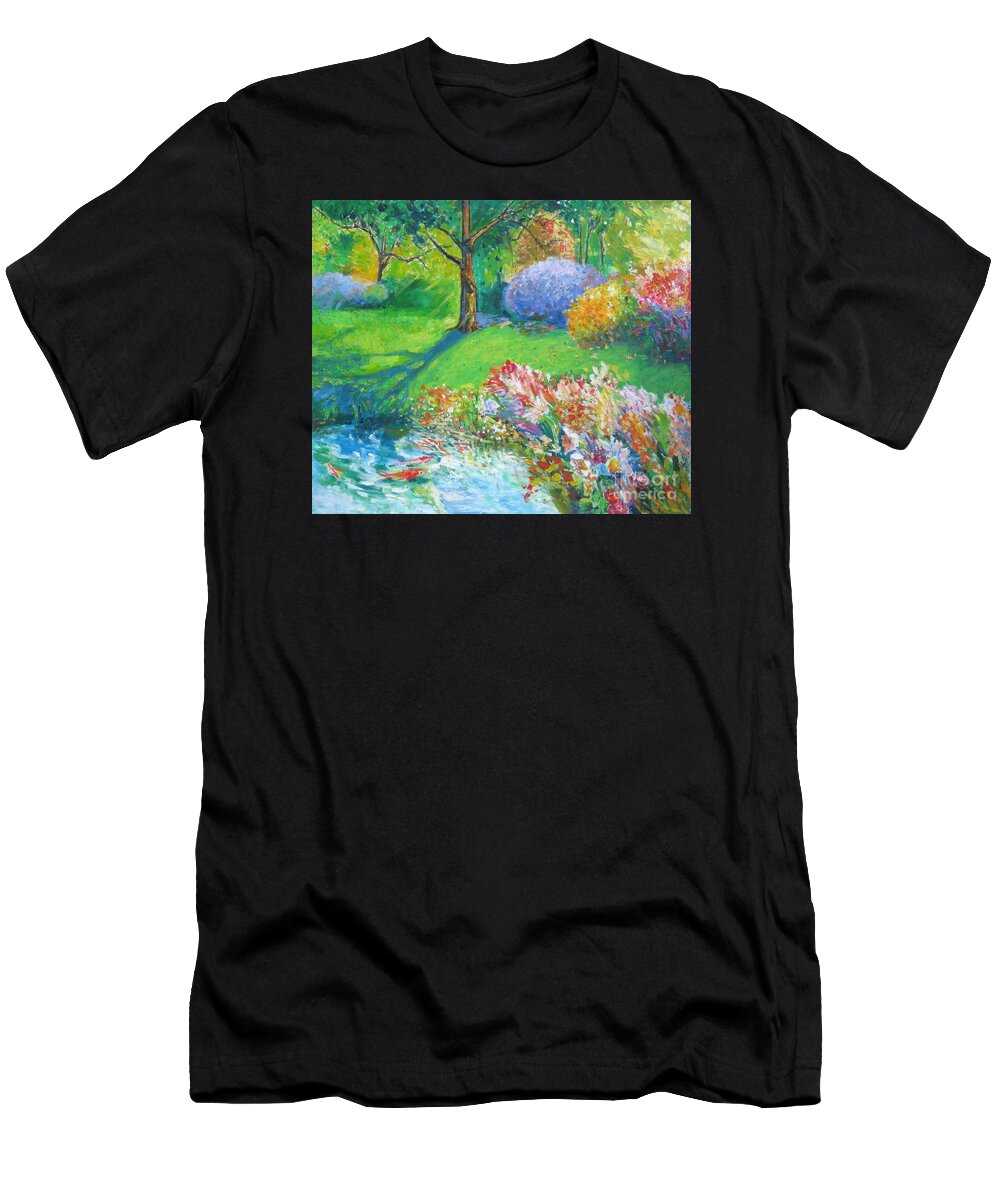 Water T-Shirt featuring the painting Summer by Guanyu Shi
