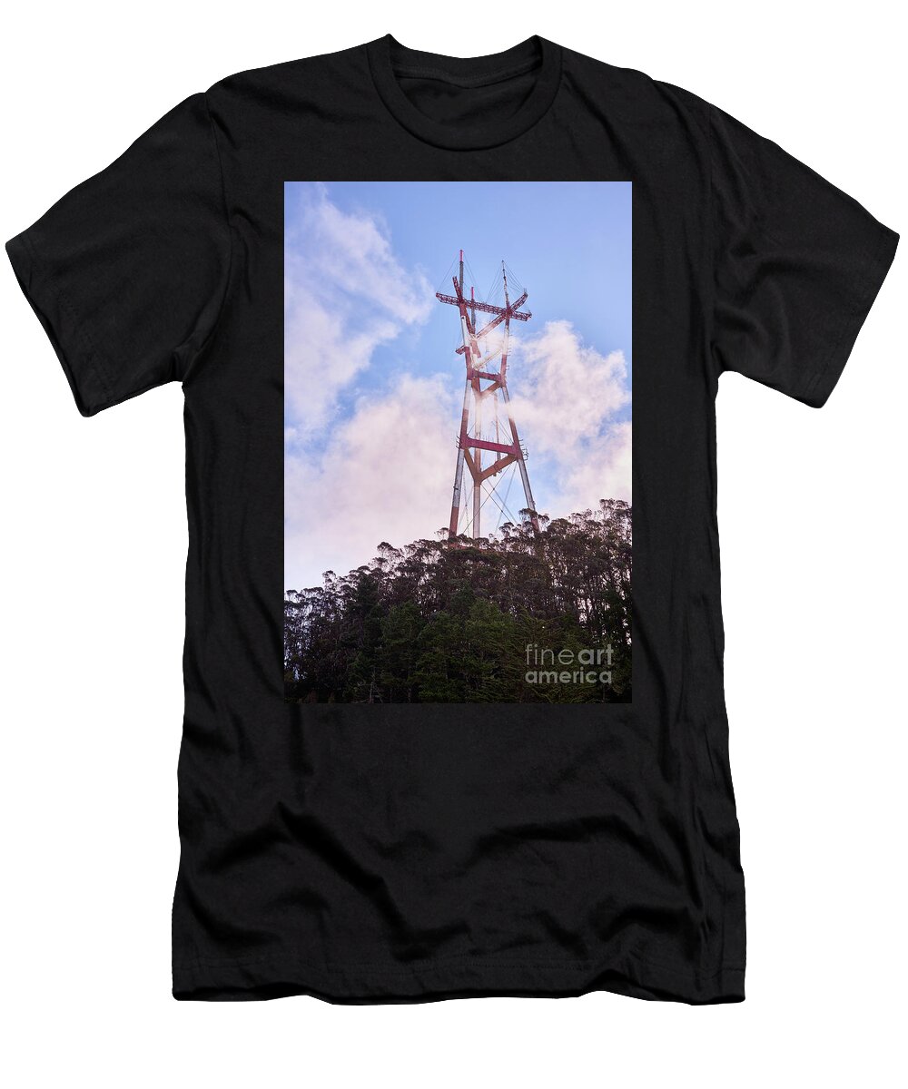 San Francisco T-Shirt featuring the photograph Sutro Tower #2 by Dean Birinyi