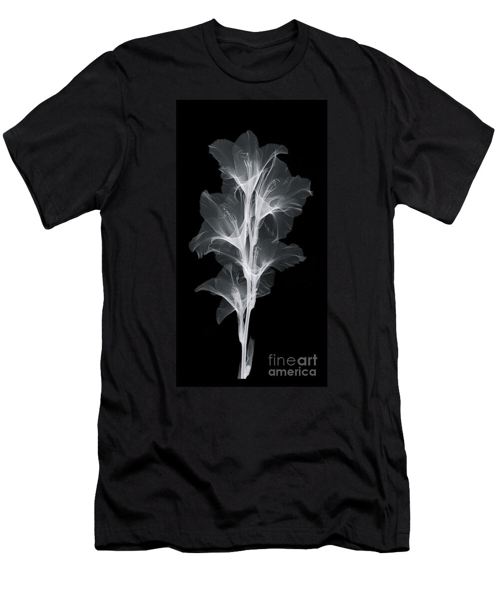 Xray T-Shirt featuring the photograph X-ray Of A Gladiola Flower #2 by Ted Kinsman