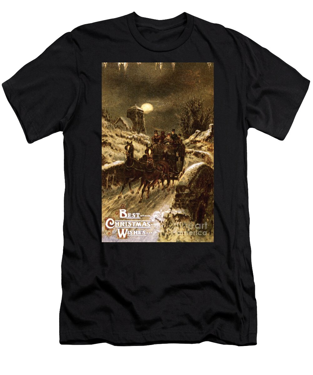 19th Century T-Shirt featuring the photograph American Christmas Card #20 by Granger