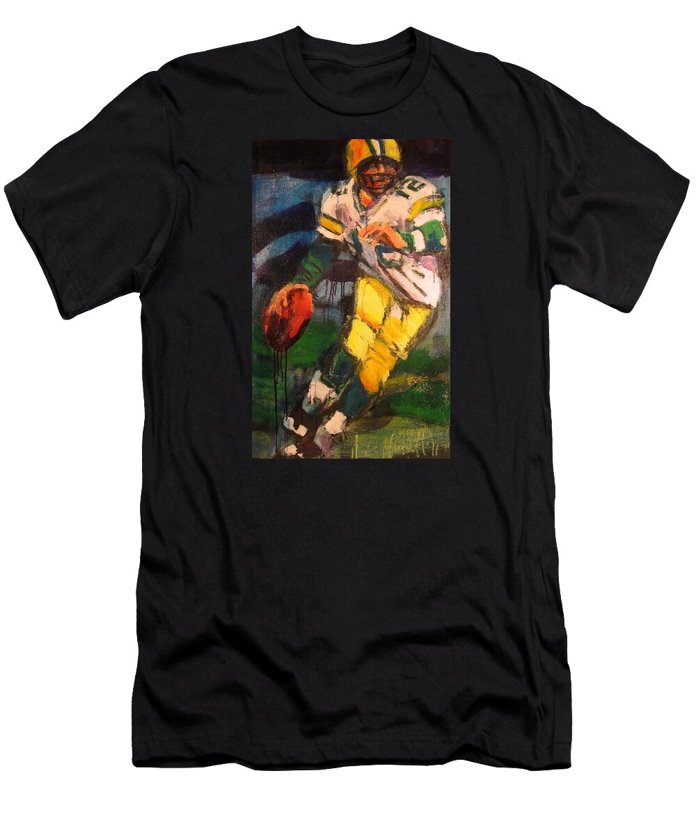 Portraits T-Shirt featuring the painting 2011 Mvp by Les Leffingwell