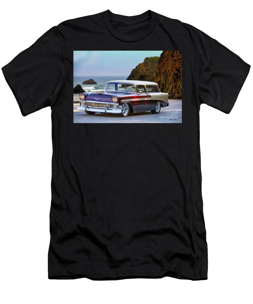 Auto T-Shirt featuring the photograph 1956 Chevrolet Nomad Wagon by Dave Koontz