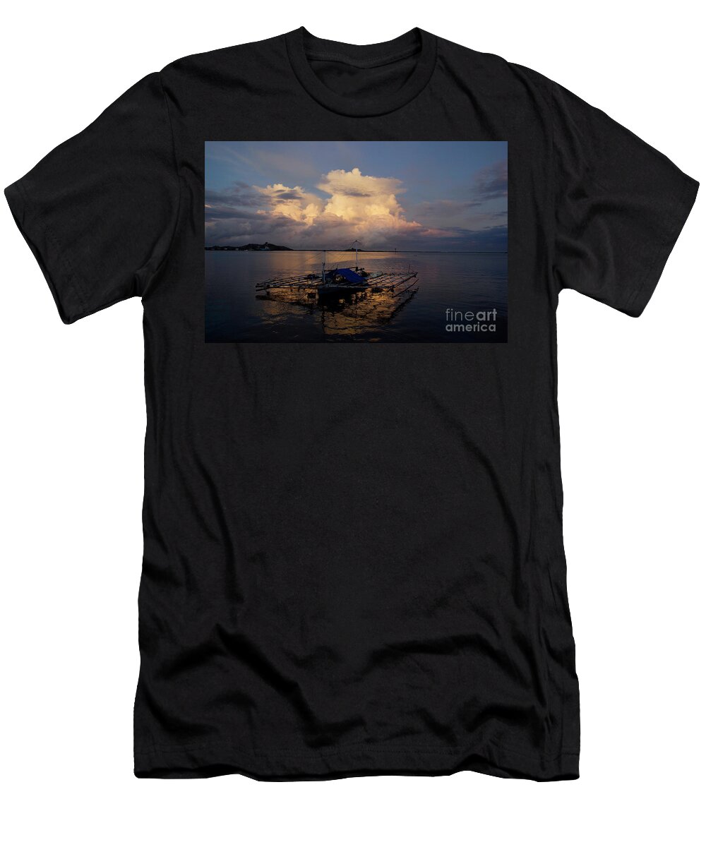 Indonesia T-Shirt featuring the photograph Fisherman Boat #3 by Antoni Halim
