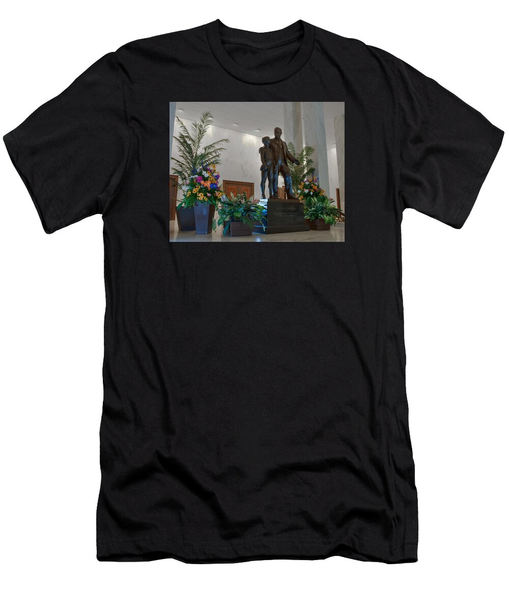 Campus T-Shirt featuring the photograph Milton Hershey and the boy #3 by Mark Dodd