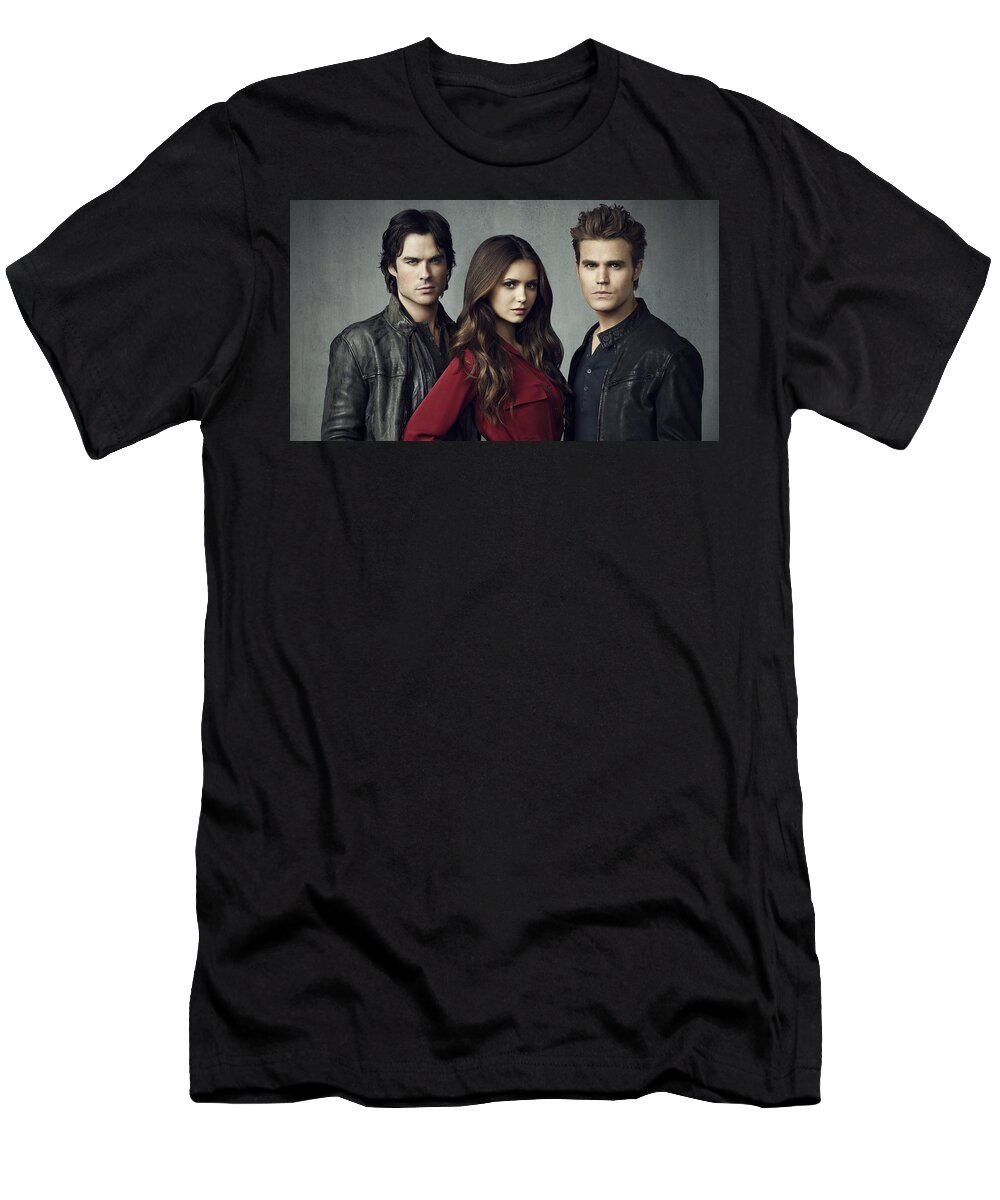 The Vampire Diaries T-Shirt featuring the digital art The Vampire Diaries #3 by Maye Loeser