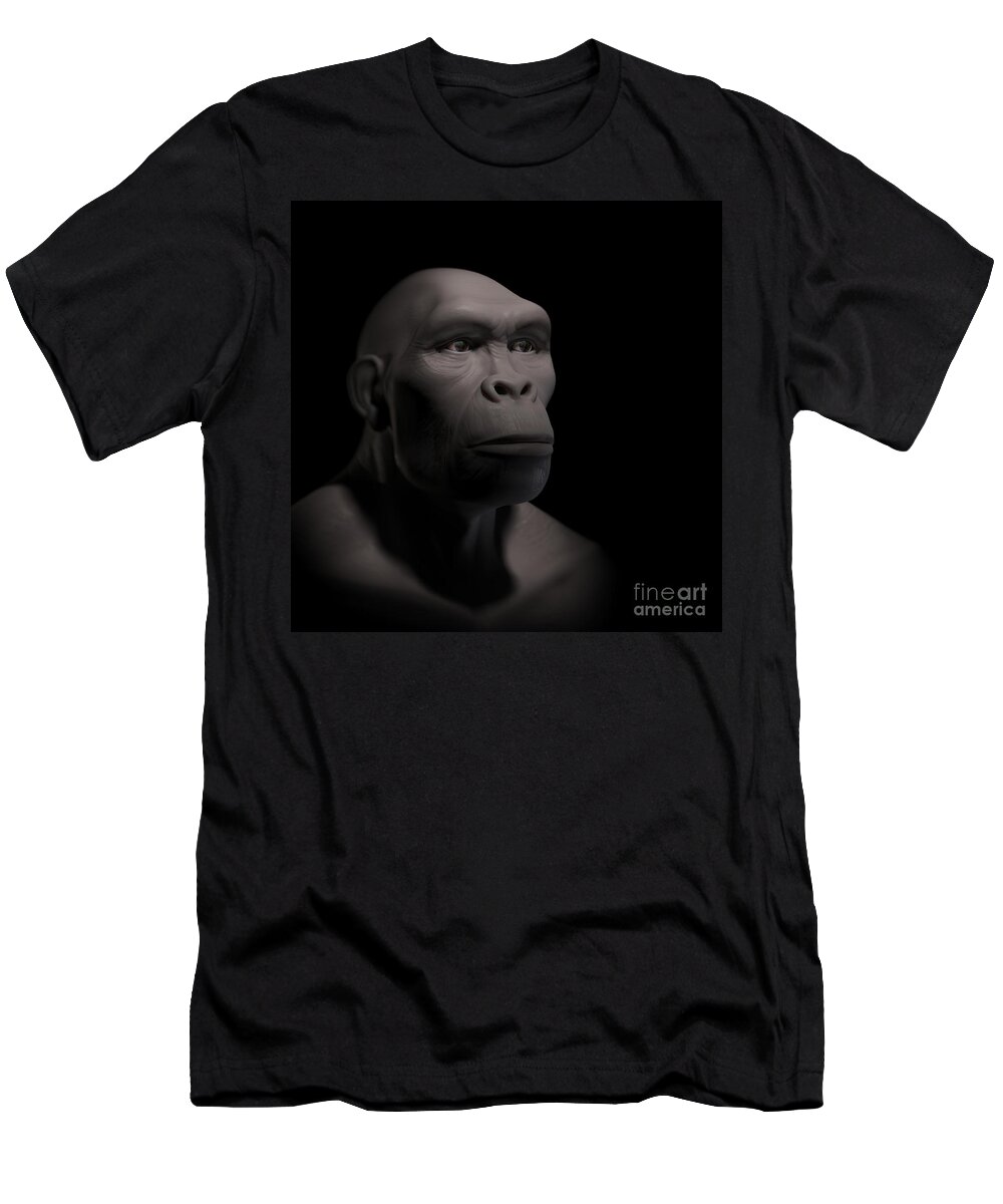 Digitally Generated Image T-Shirt featuring the photograph Homo Habilis #4 by Science Picture Co