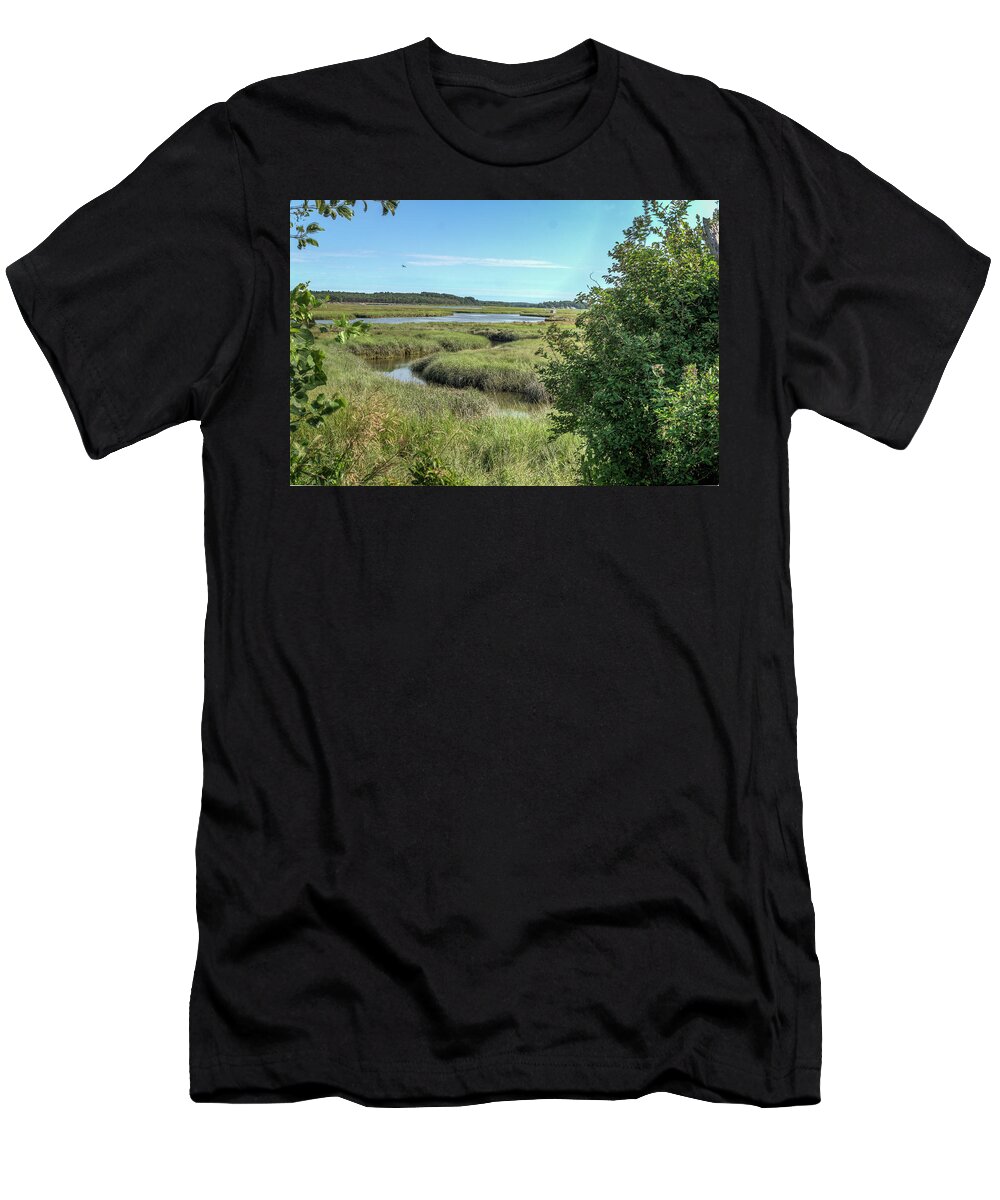 Maine T-Shirt featuring the photograph Marsh #4 by Jane Luxton
