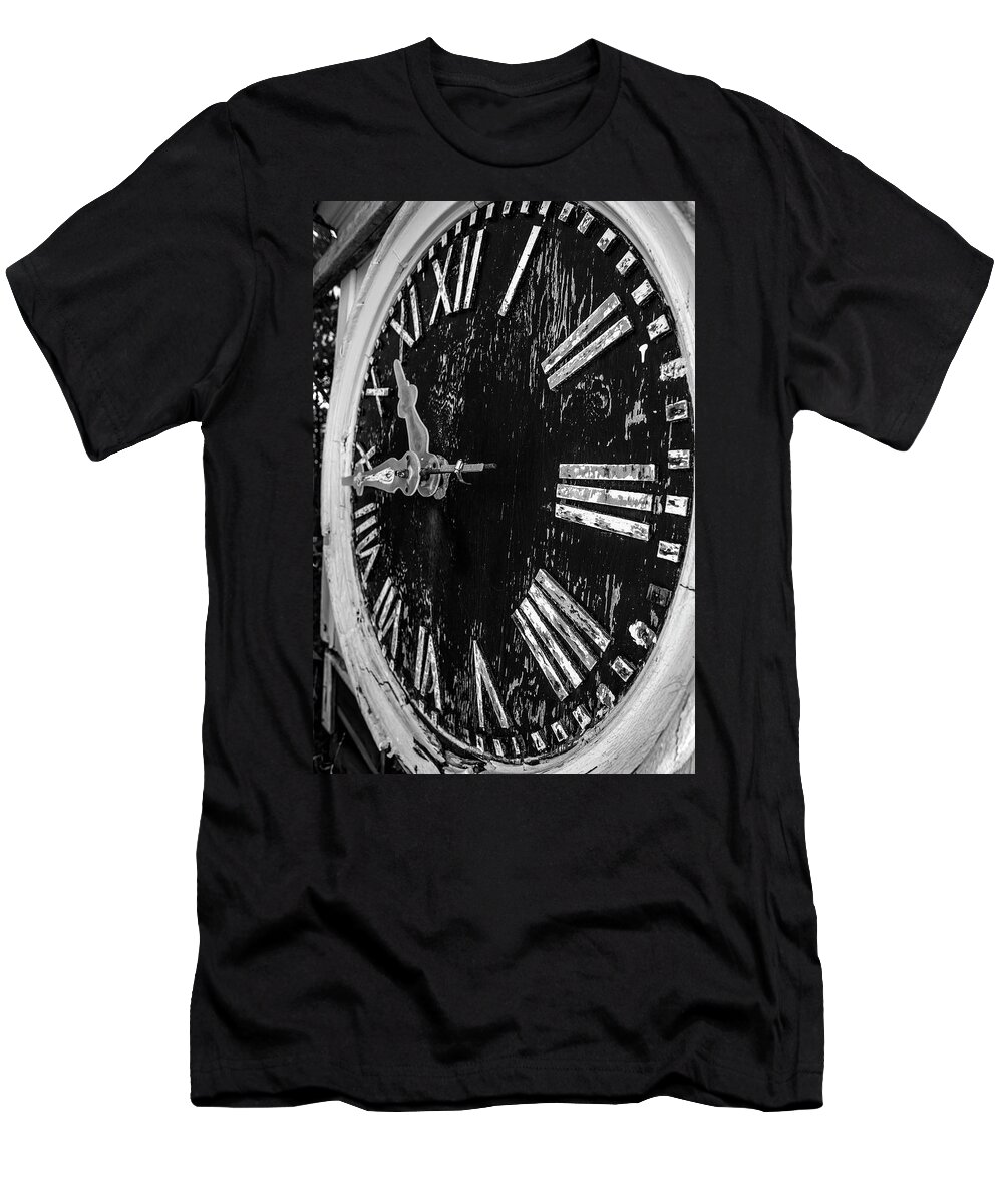 Clock T-Shirt featuring the photograph Old Clock #1 by Phil Cardamone