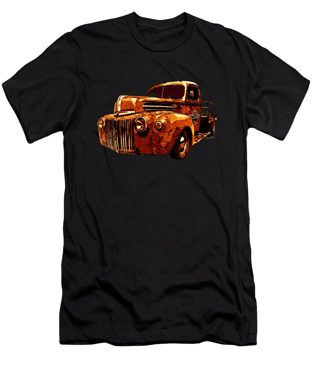 1946 T-Shirt featuring the photograph 46 Ford Flatbed Redux from the Laboratories at VivaChas by Chas Sinklier