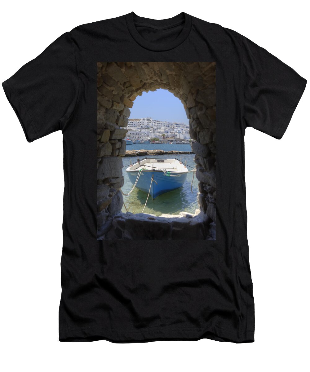 Naoussa T-Shirt featuring the photograph Paros - Cyclades - Greece #5 by Joana Kruse