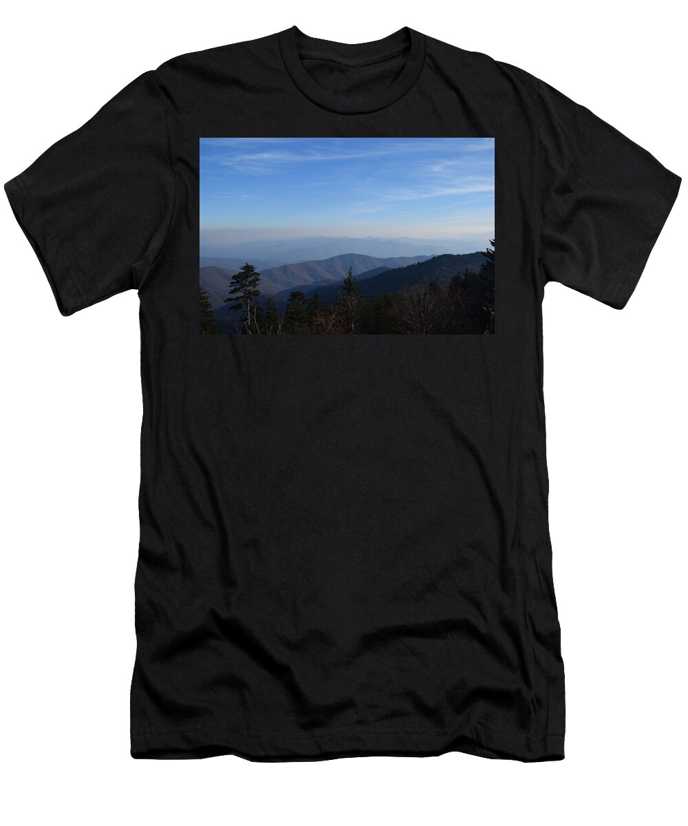 Smoky T-Shirt featuring the photograph Smoky Mountains #7 by Curtis Krusie