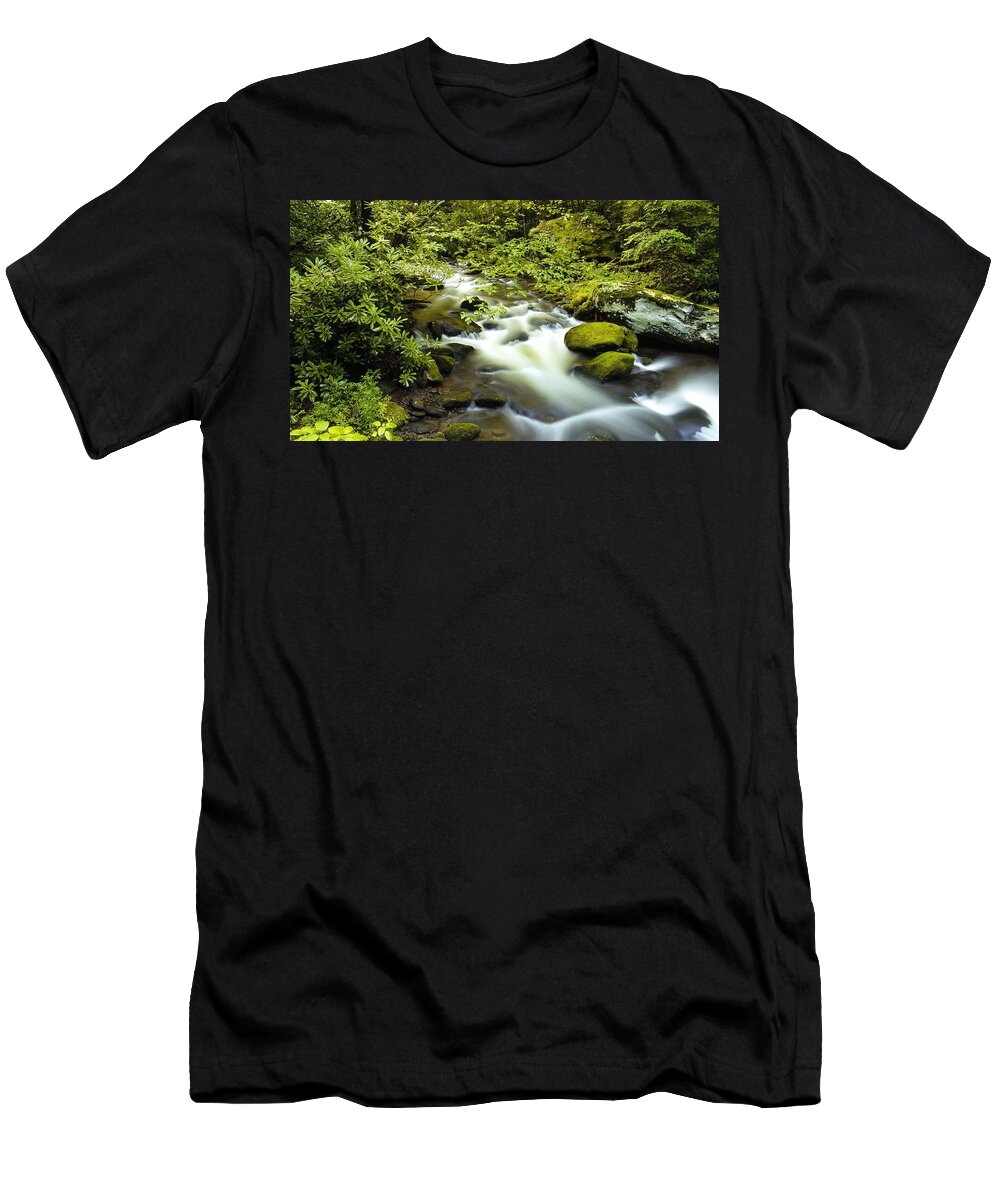 Stream T-Shirt featuring the digital art Stream #7 by Super Lovely