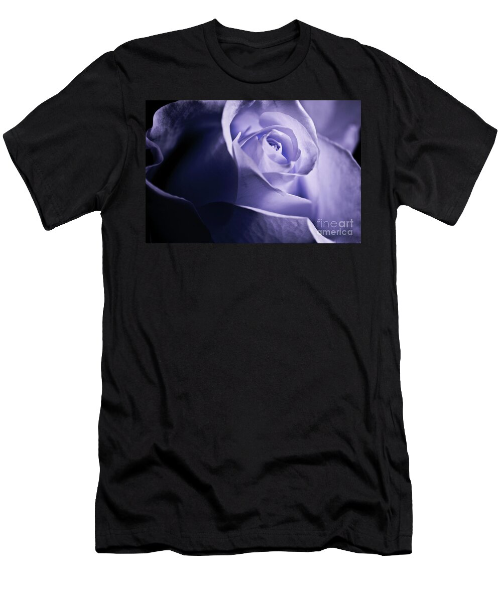 White Rose T-Shirt featuring the photograph A Beautiful purple rose by Micah May