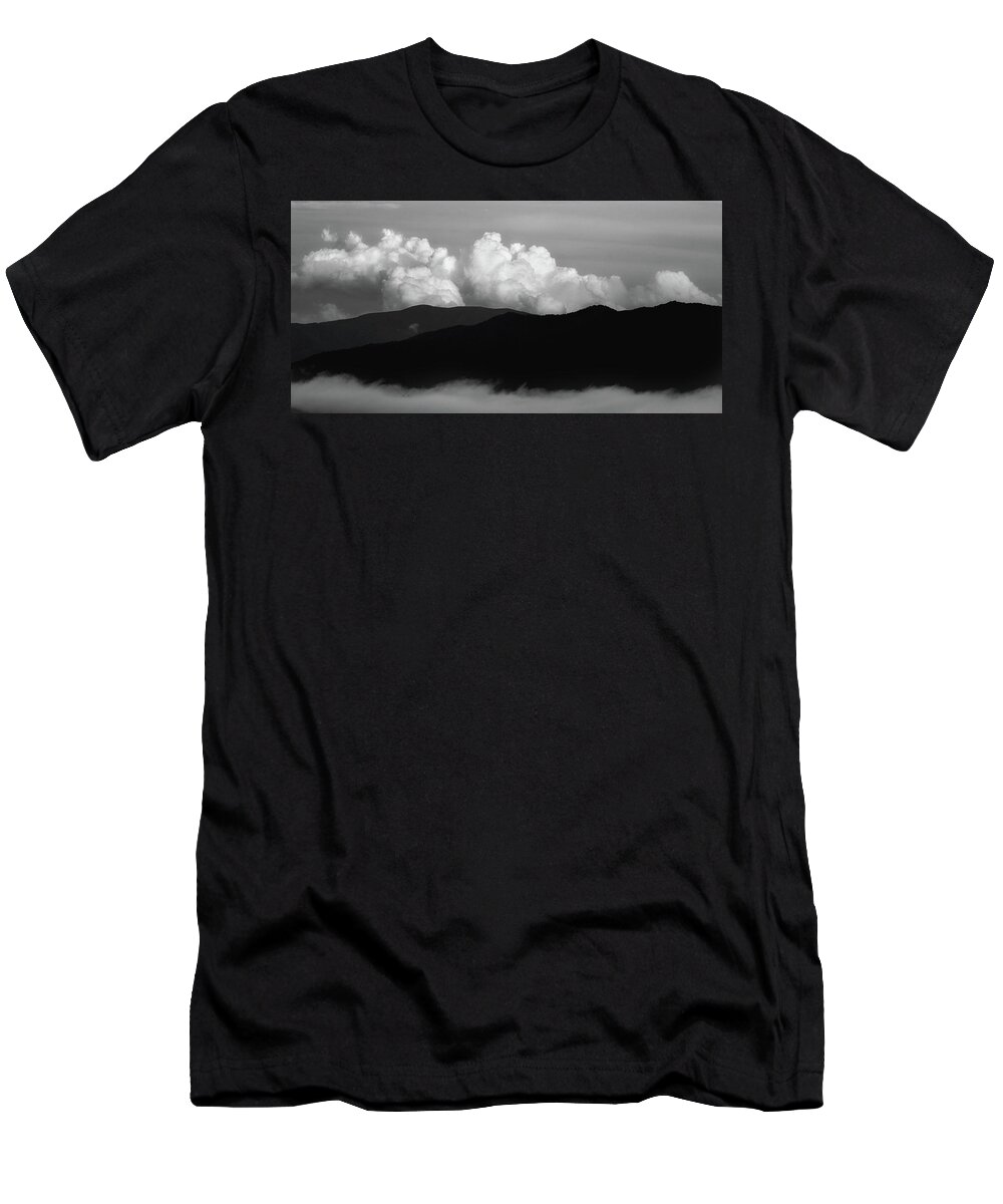 Smoky Mountains T-Shirt featuring the photograph A Black And White Day by Mike Eingle