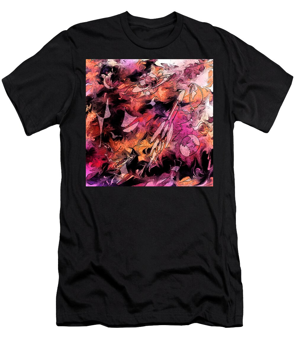 Abstract T-Shirt featuring the digital art A Childhood by William Russell Nowicki