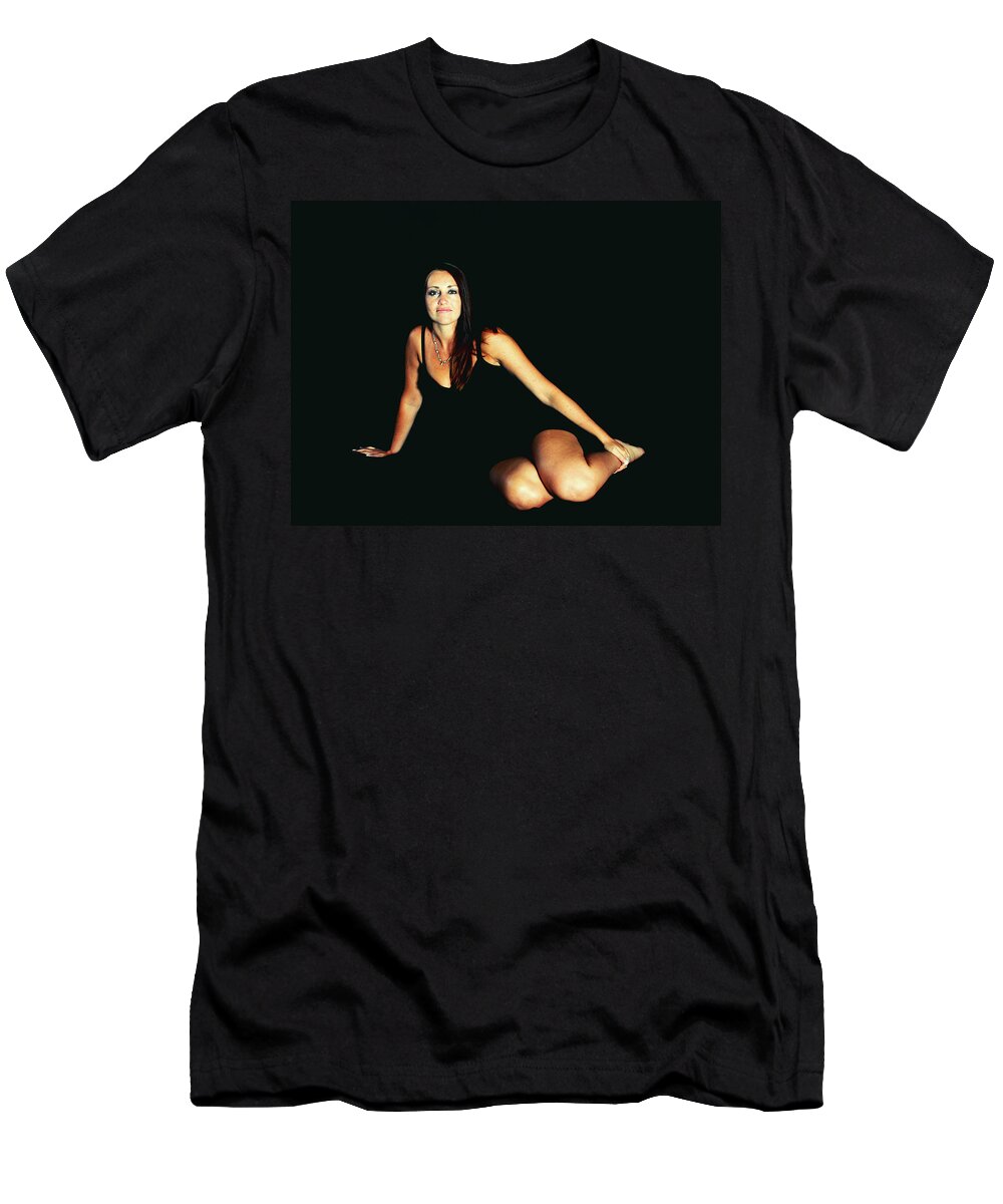 Woman T-Shirt featuring the photograph A Person Divided by Charles Benavidez